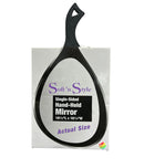 Soft 'n Style Extra Large Professional Handheld Mirror Black 7703