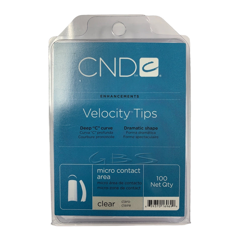 CND Velocity CLEAR Nail Tips - 100ct