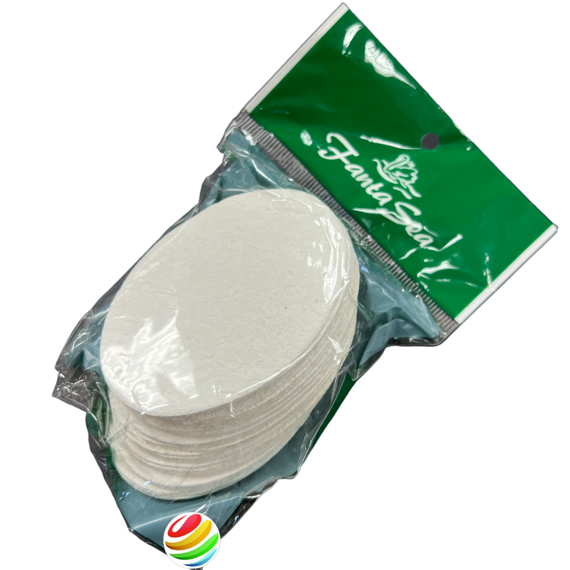 Fanta Sea Cellulose Sponges - Compressed Oval White FSC701 - 25pc