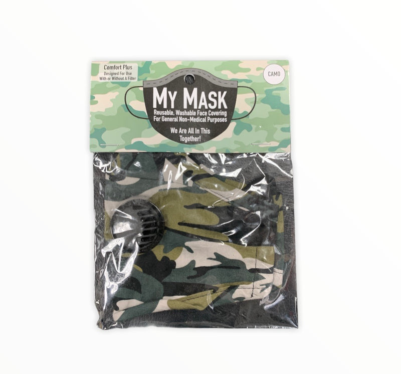 My Mask Comfort Plus with Filter: Camo Desert Front