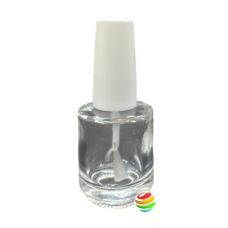 Empty Clear Nail Polish Bottle with Cap & Brush