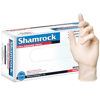 Shamrock-Powder Free Industrial Latex Gloves - Textured 100ct