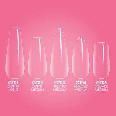 Kiara Sky  Gelly Tips Medium Coffin Tips Pak